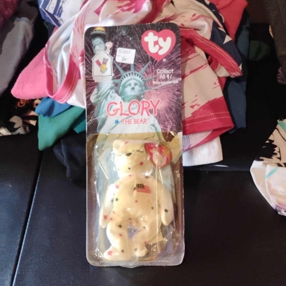 Ty Glory Bear with Patriotic Stars